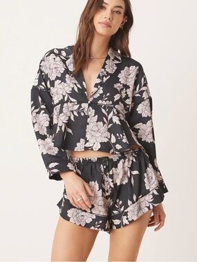 Free People Beauty Sleep Floral Two-Piece Set NWT